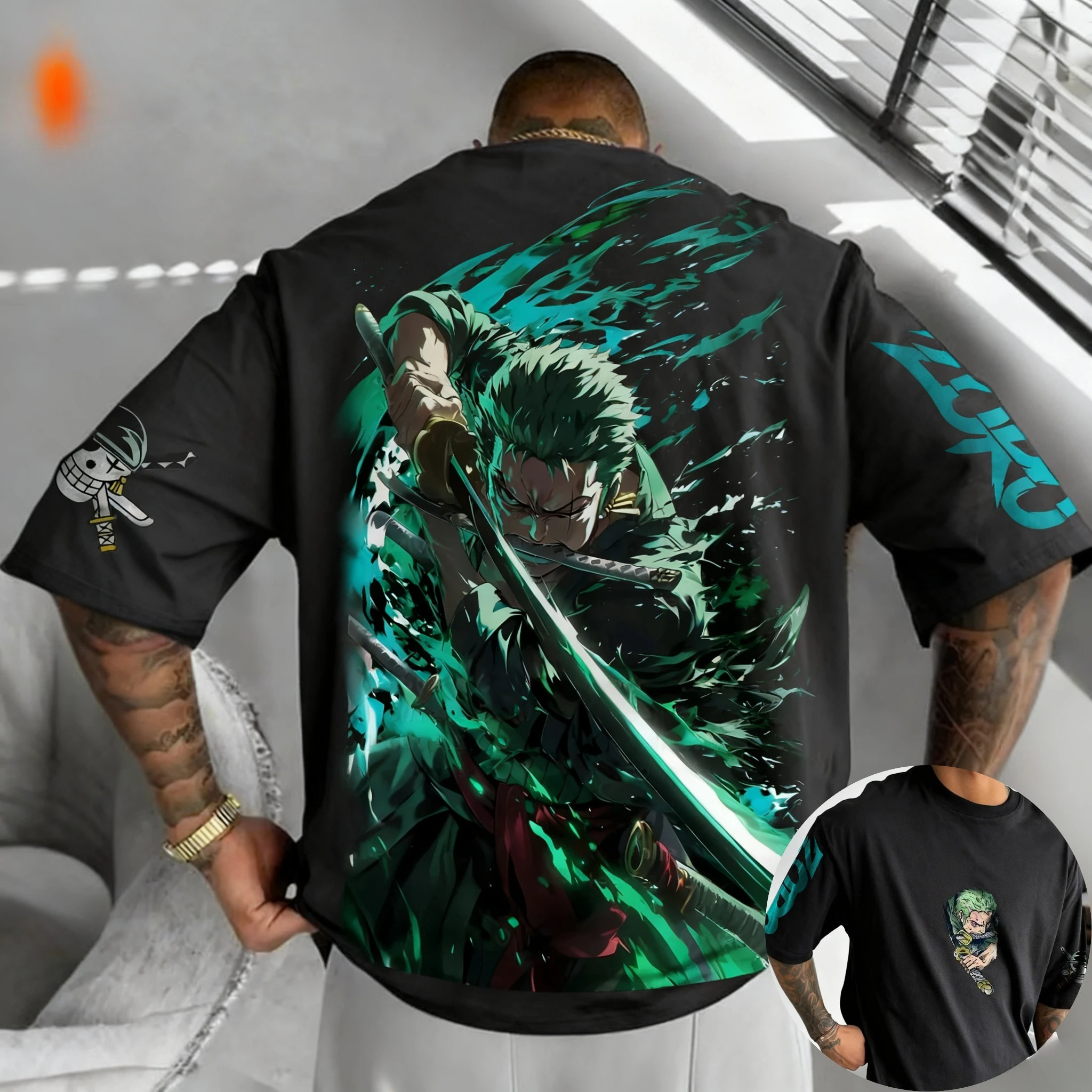 Zoro Anime Merchandise - 2026 One Piece Zoro Printed Cotton