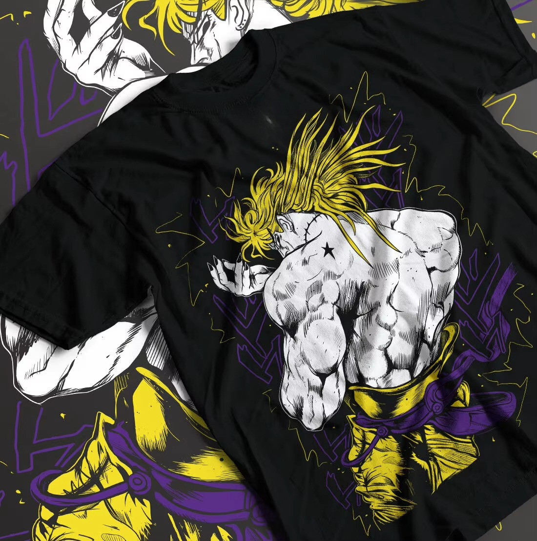 Jojo Anime Merchandise - High-quality Crew-neck Short-sleeved Men's Tshirt JoJo