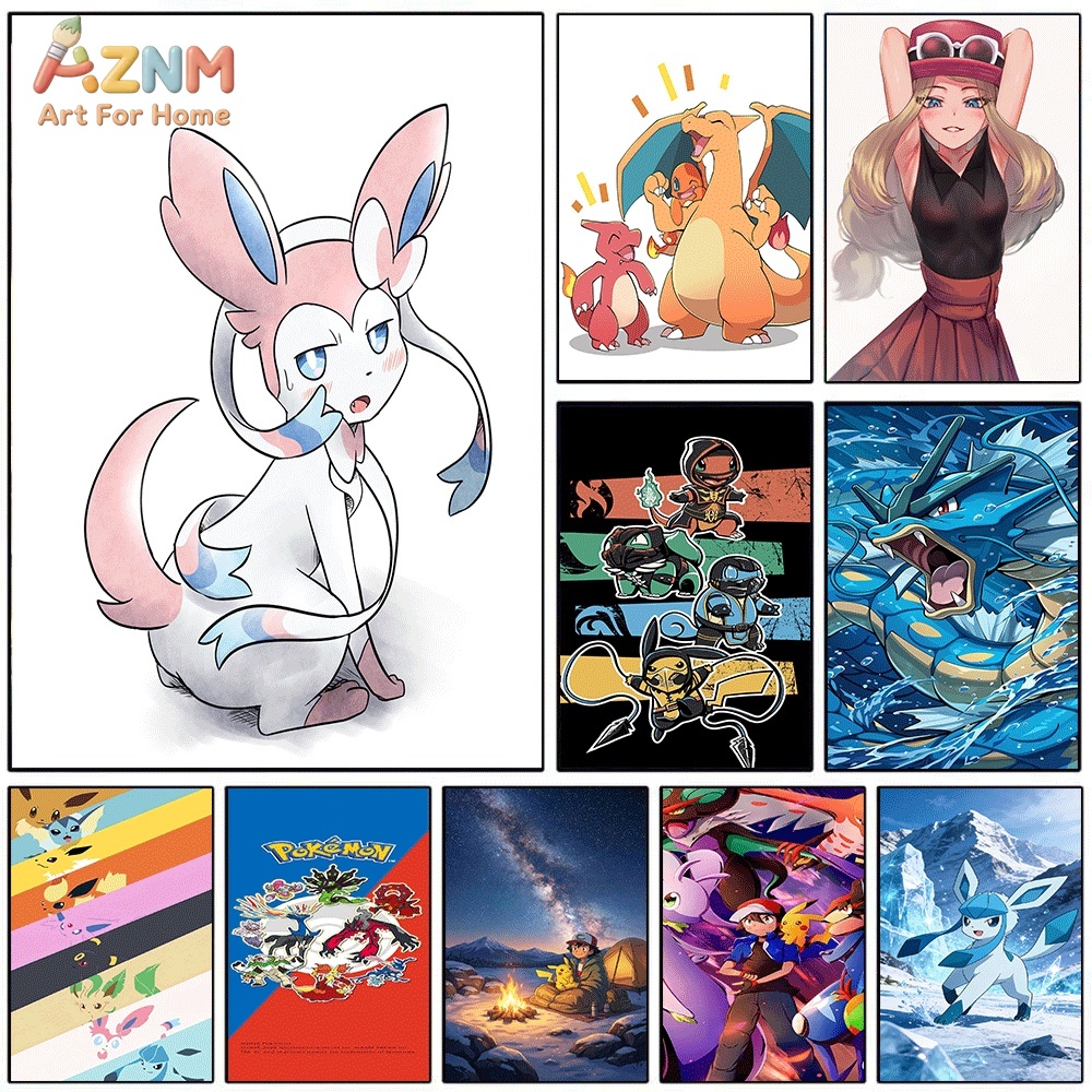 Anime Poster Print - AZNM Anime Pokemon Canvas Wall Print