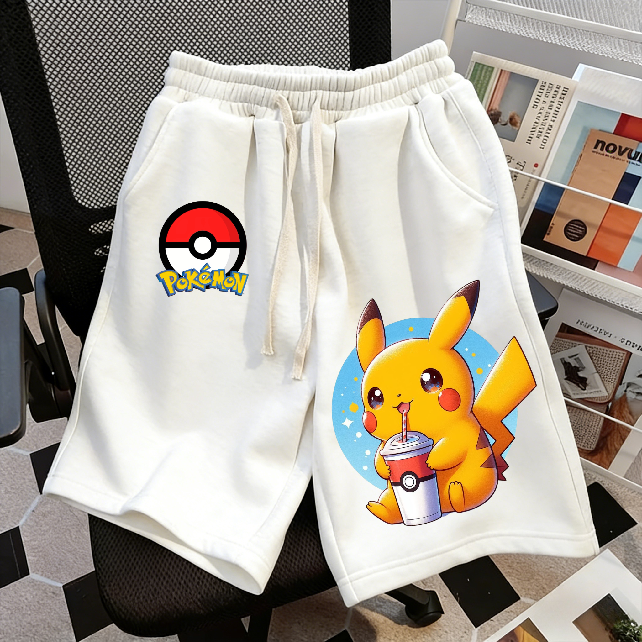 Anime Merchandise Shop - Pokemon Pikachu Charmander Bulbasaur Graphic Shorts