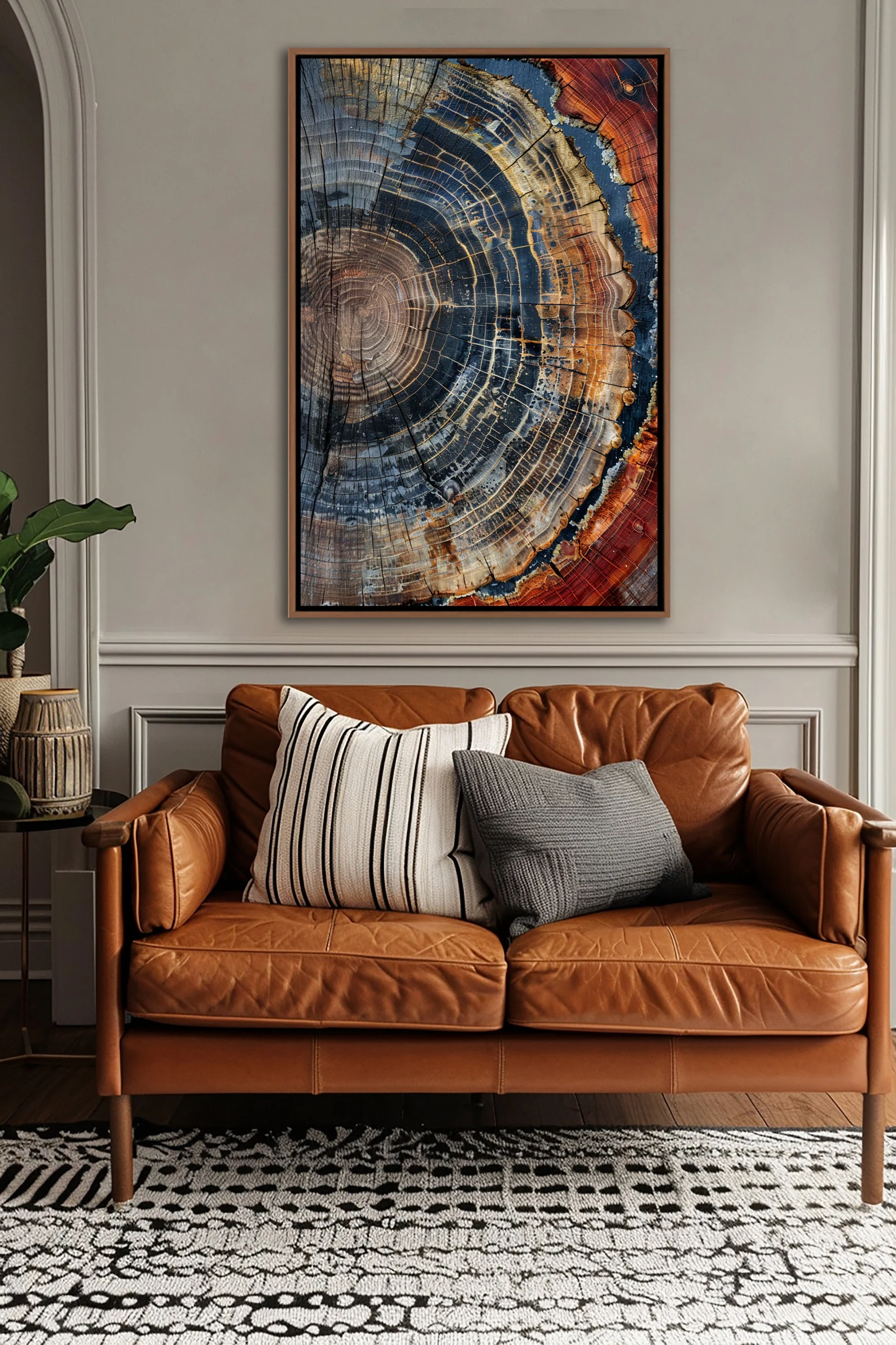 Tree Ring Framed Wall Art, Abs - مراجعة Art Print Framed وسعره