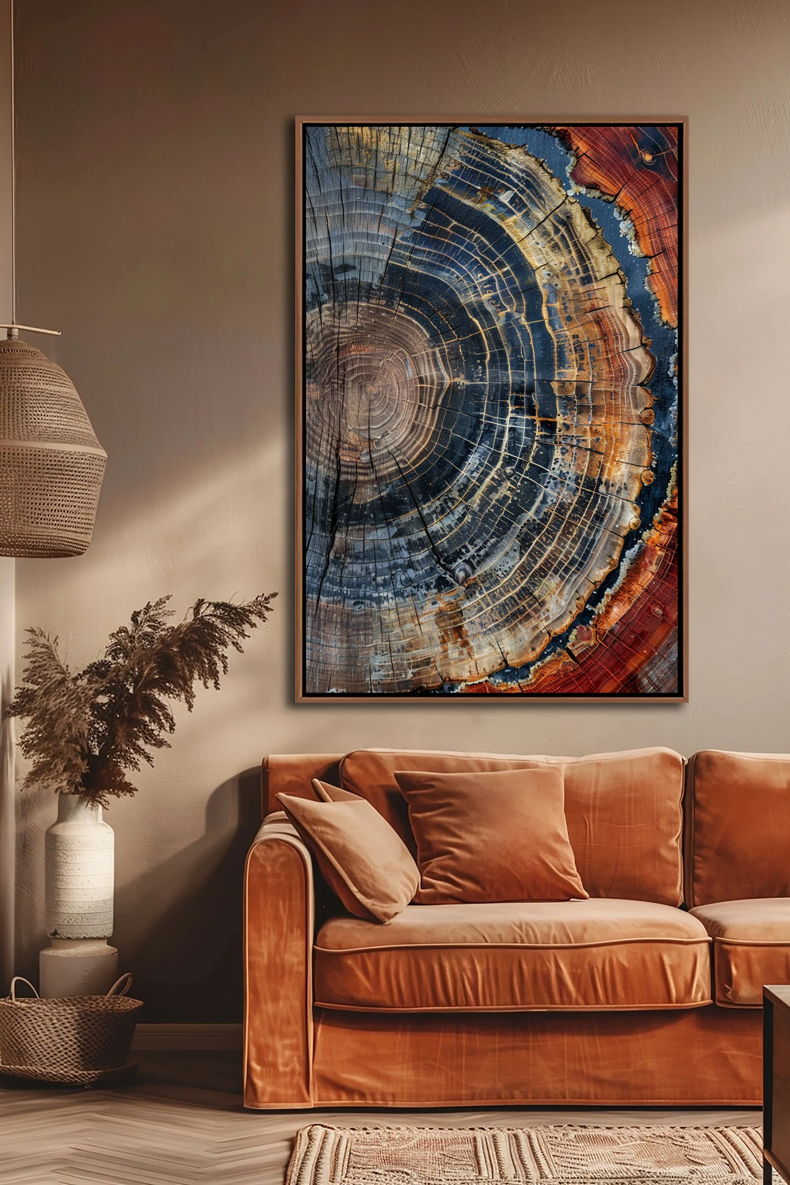 Tree Ring Framed Wall Art, Abs - مراجعة Art Print Framed وسعره