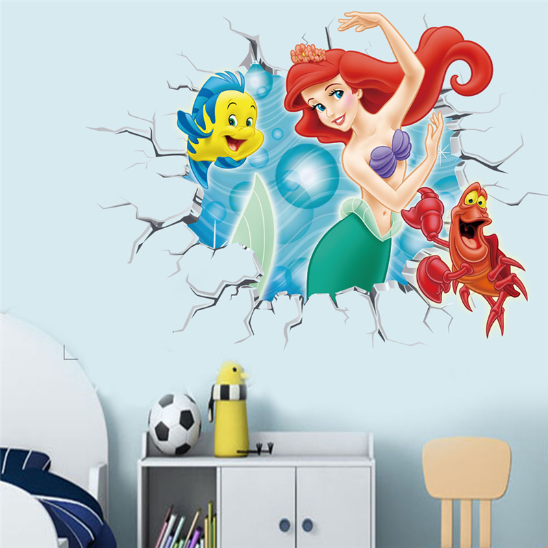Cartoon Mermaid Princess Wall  - مراجعة Anime Poster Print وسعره