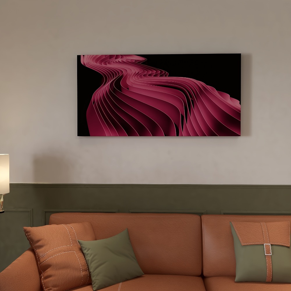Elegant Pink Line Art painting - مراجعة Art Print Framed وسعره