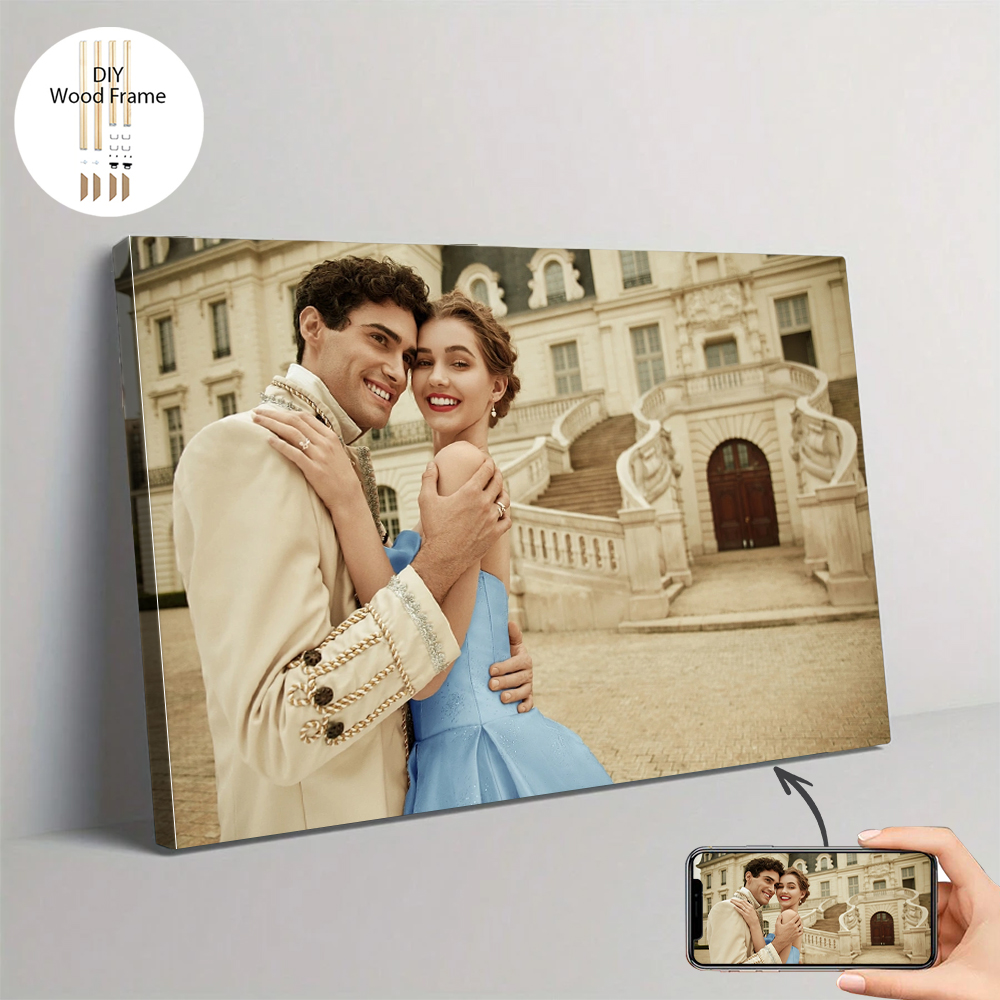 1 pc Custom Photo with DIY fra - مراجعة Art Print Framed وسعره