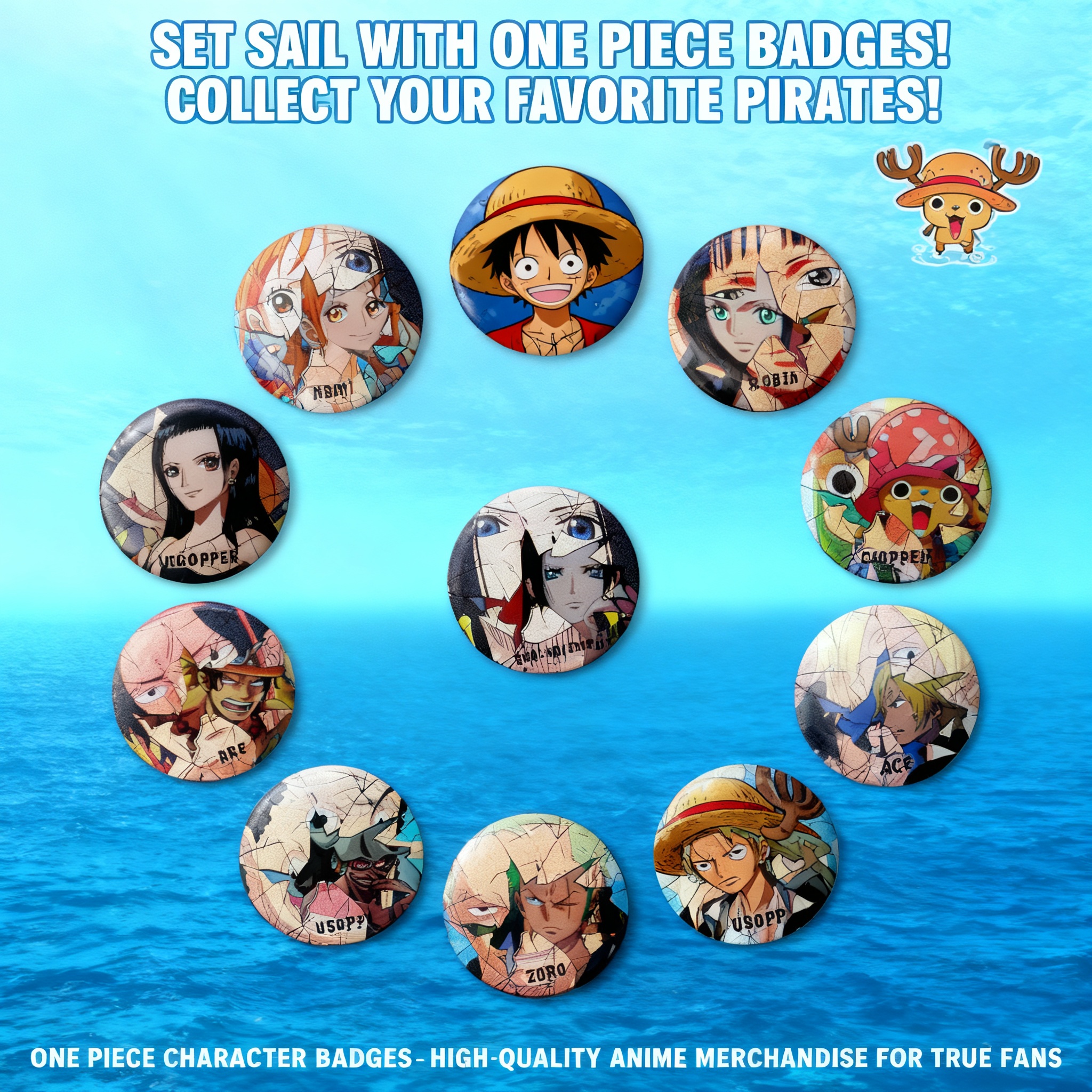 One Piece Anime Badge Pins Luf - مراجعة Zoro Anime Merchandise وسعره