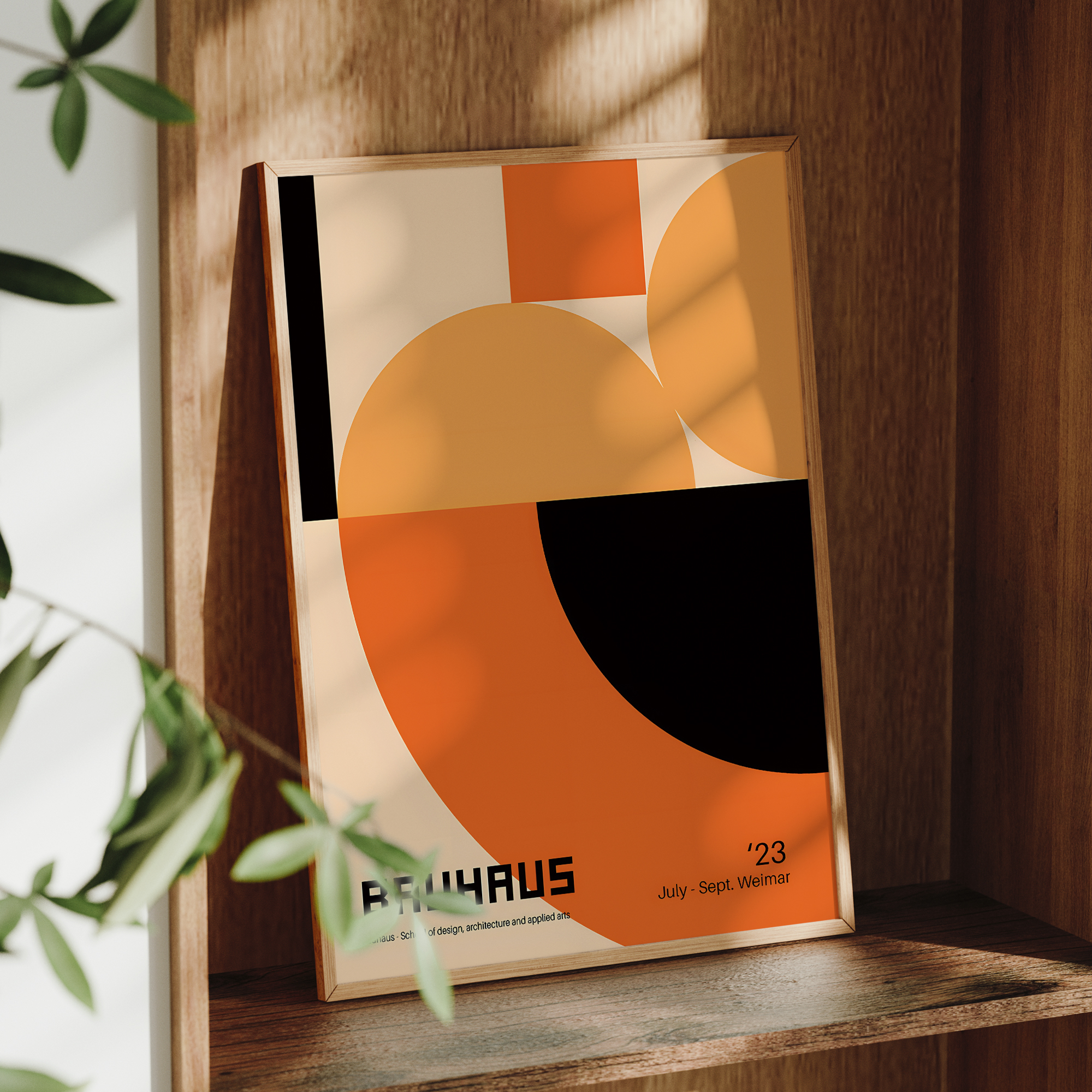 Modern Geometry Bauhaus School - مراجعة Art Print Framed وسعره
