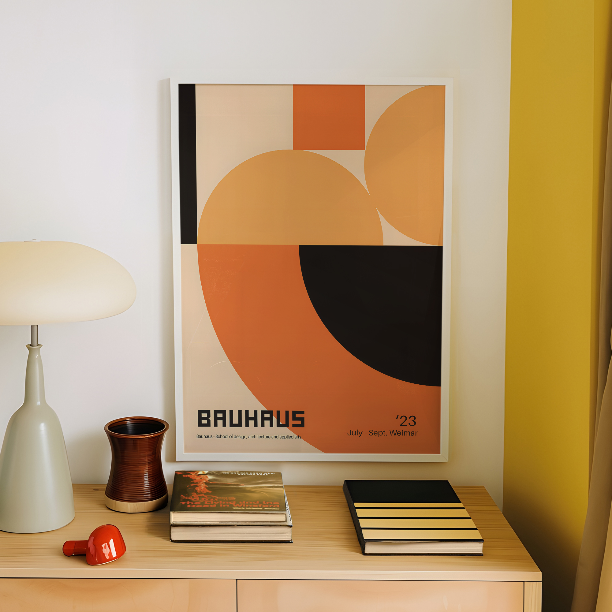 Modern Geometry Bauhaus School - مراجعة Art Print Framed وسعره