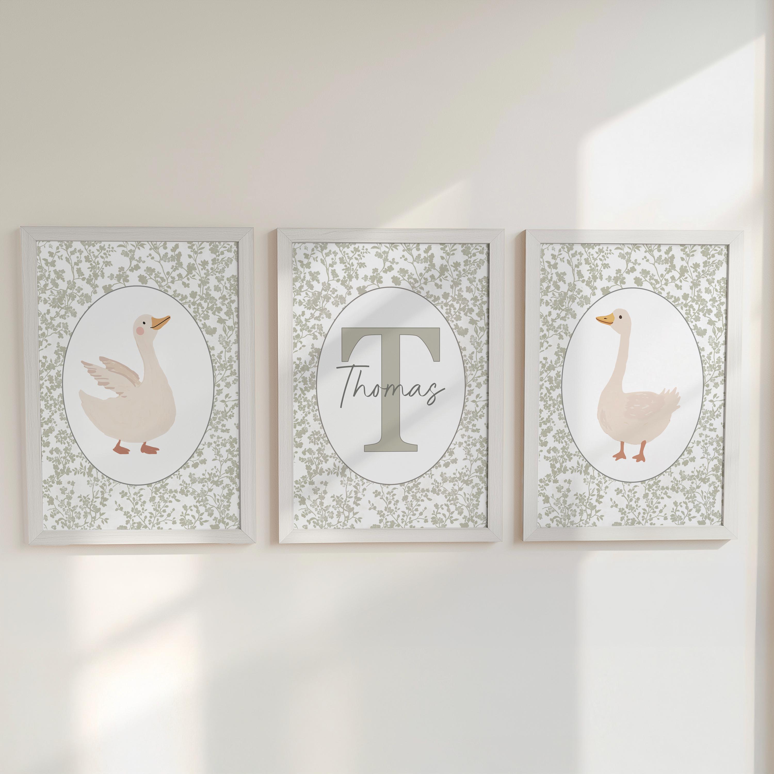 Goose Personalised Set of 3 Pr - مراجعة Art Print Framed وسعره