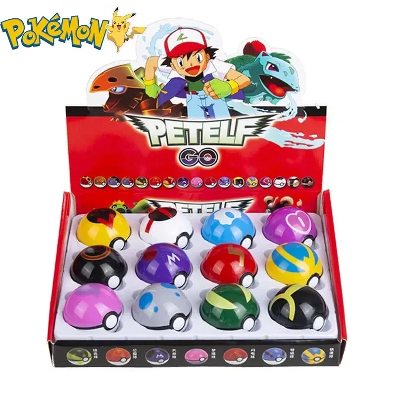 12Pcs Pokemon Figure Pokeball  - مراجعة Pokemon Anime Merchandise وسعره