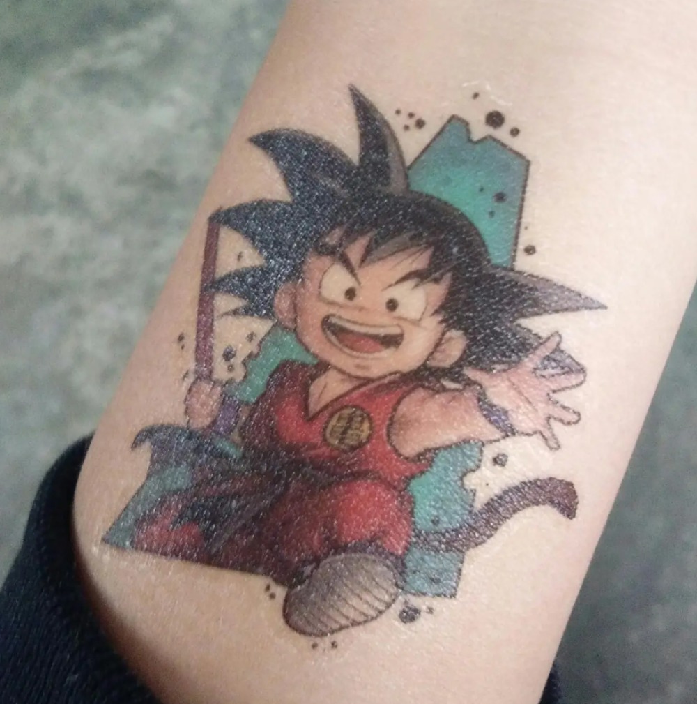 Dragon Ball tattoo stickers -  - مراجعة Anime Poster Print وسعره