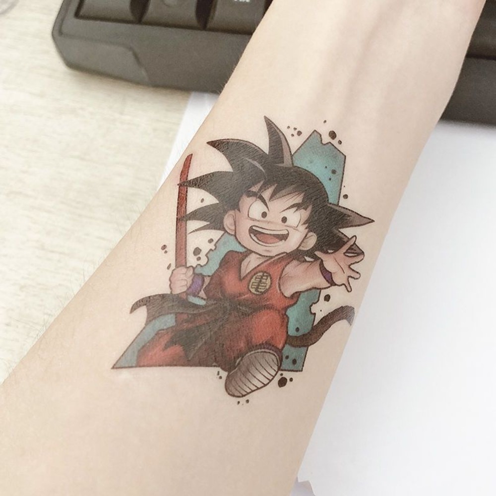Dragon Ball tattoo stickers -  - مراجعة Anime Poster Print وسعره
