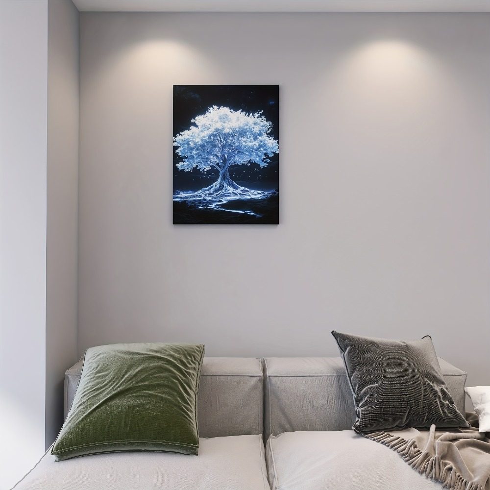 Tree of Life white canvas art  - مراجعة Art Print Framed وسعره