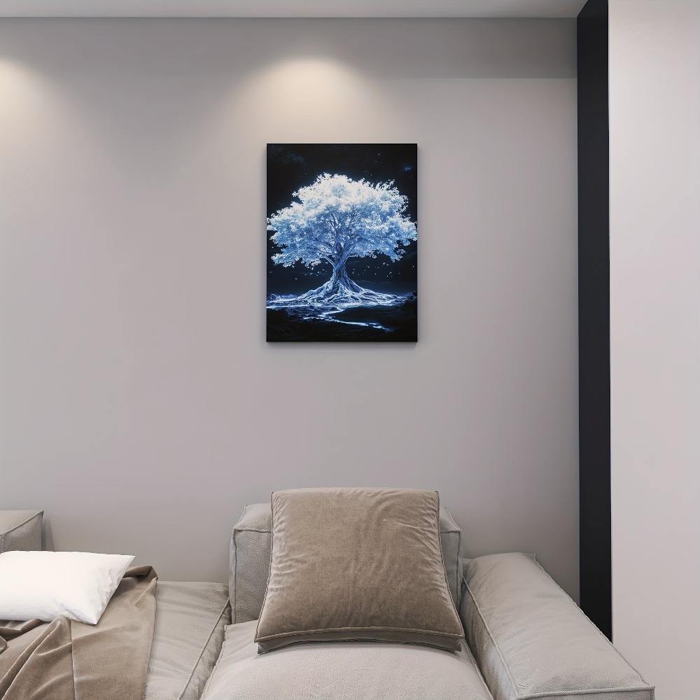 Tree of Life white canvas art  - مراجعة Art Print Framed وسعره