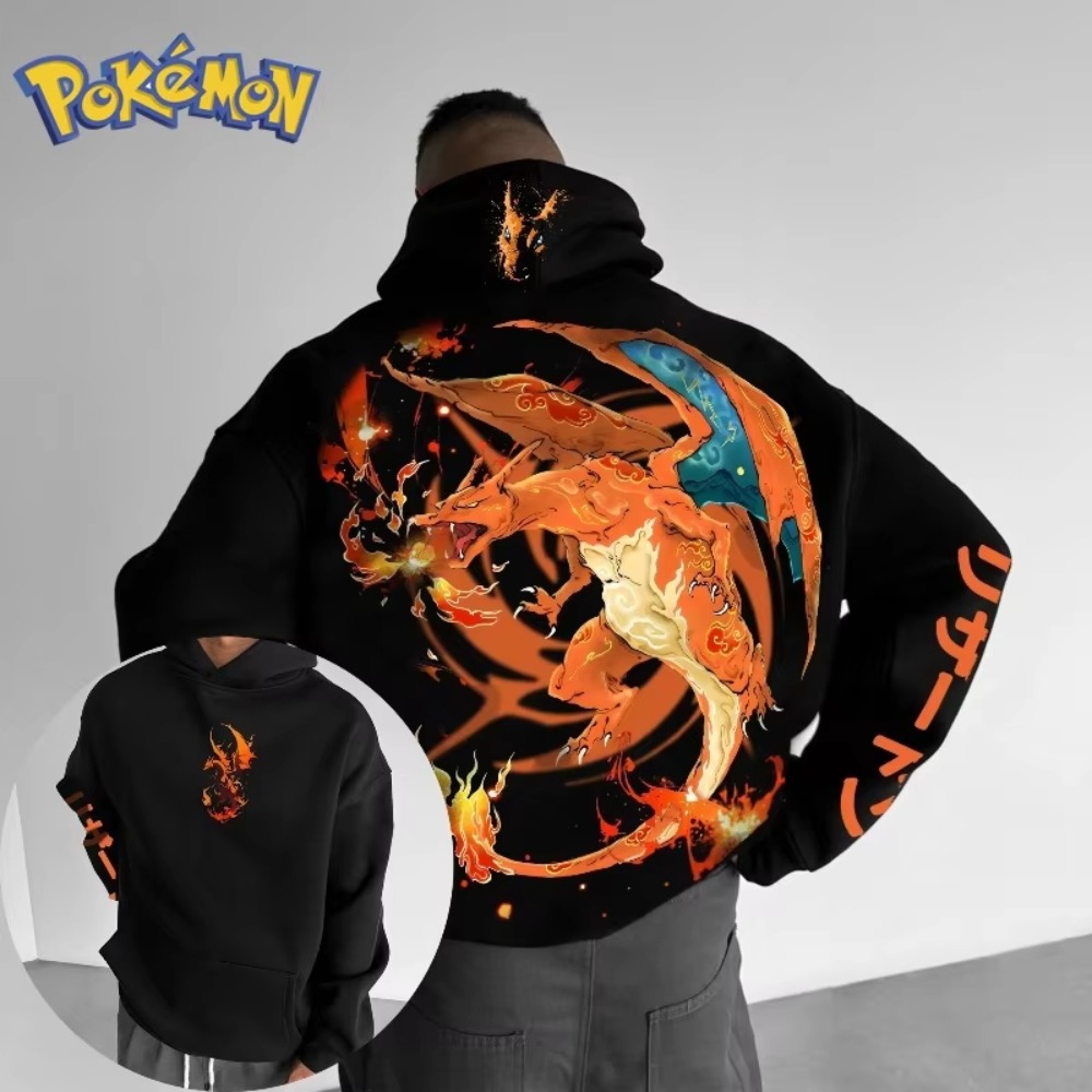 Pokemon Hoodie Charizard Print - مراجعة Anime Merchandise Shop وسعره