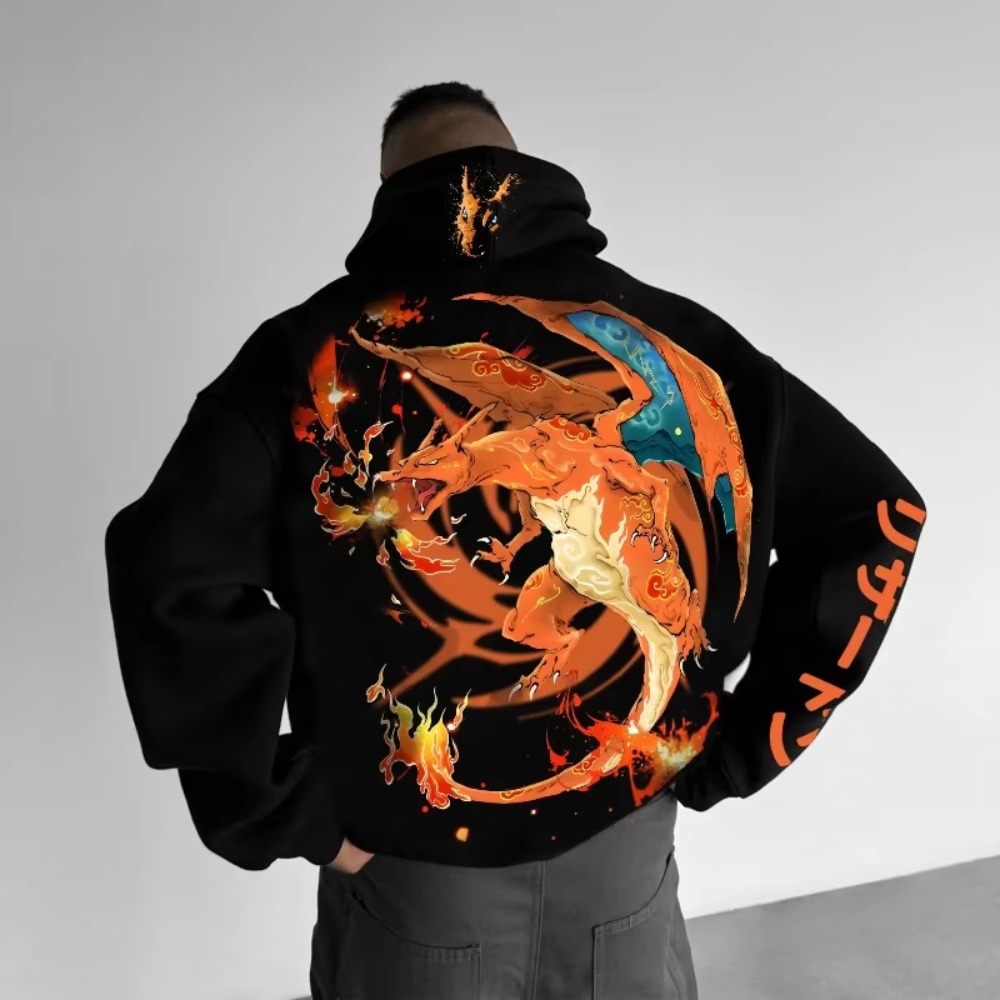 Pokemon Hoodie Charizard Print - مراجعة Anime Merchandise Shop وسعره